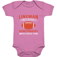 Lineman Quarterback Heroes - Organic Baby Bodysuite