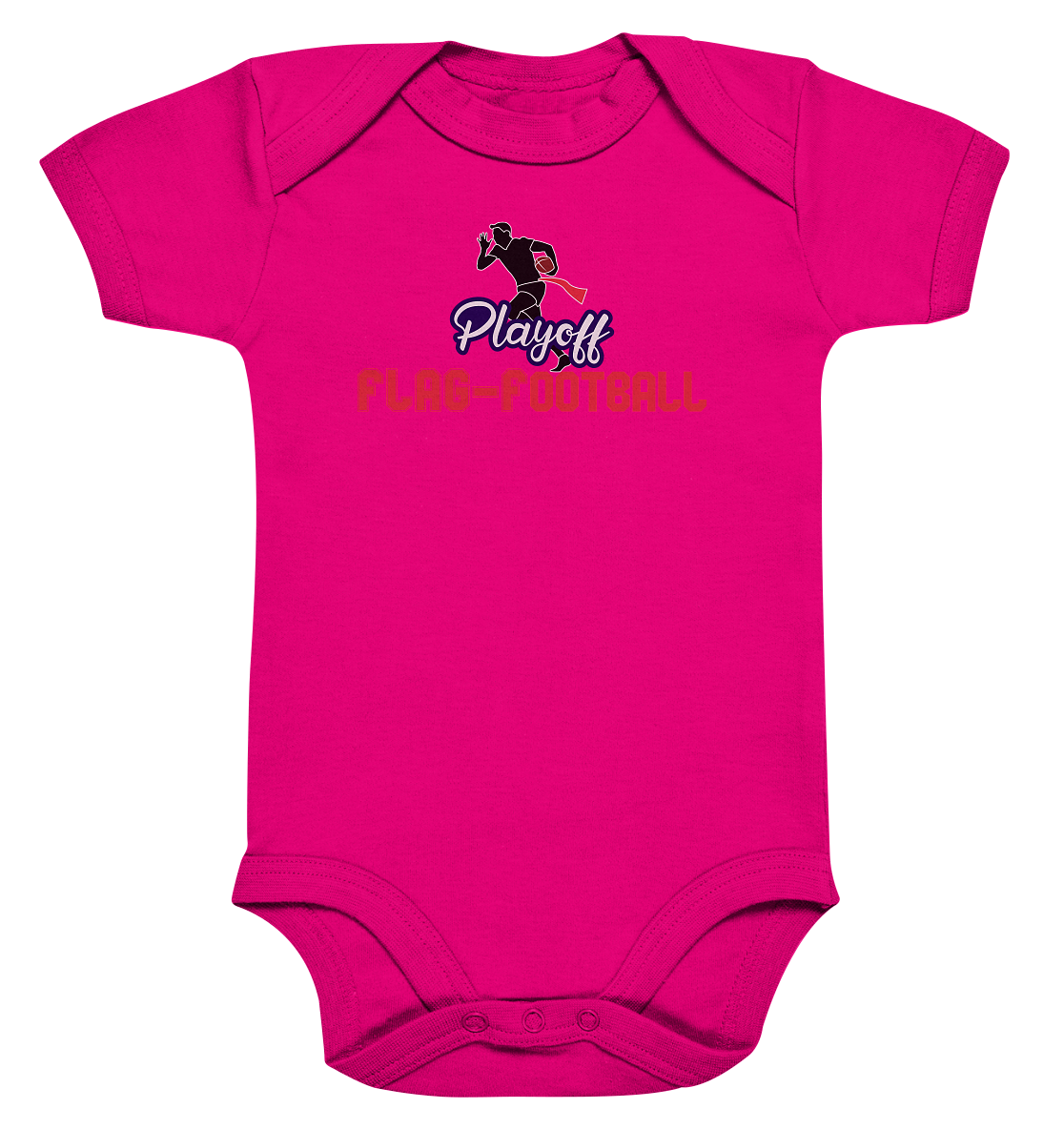 Playoff Flag Football  Men red - Organic Baby Bodysuite