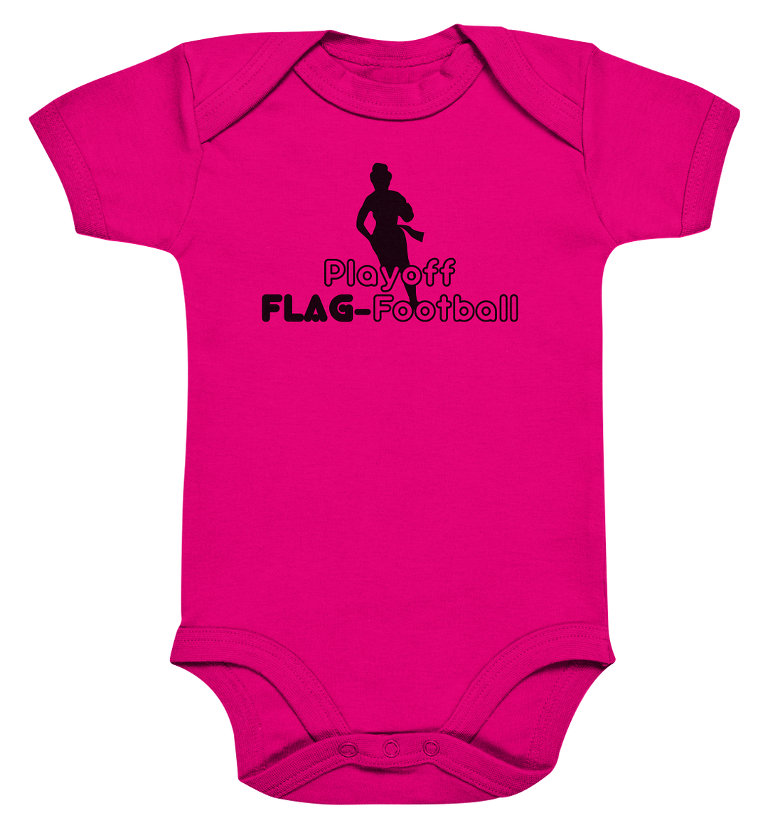 Playoff Flag Football  Women black  - Organic Baby Bodysuite