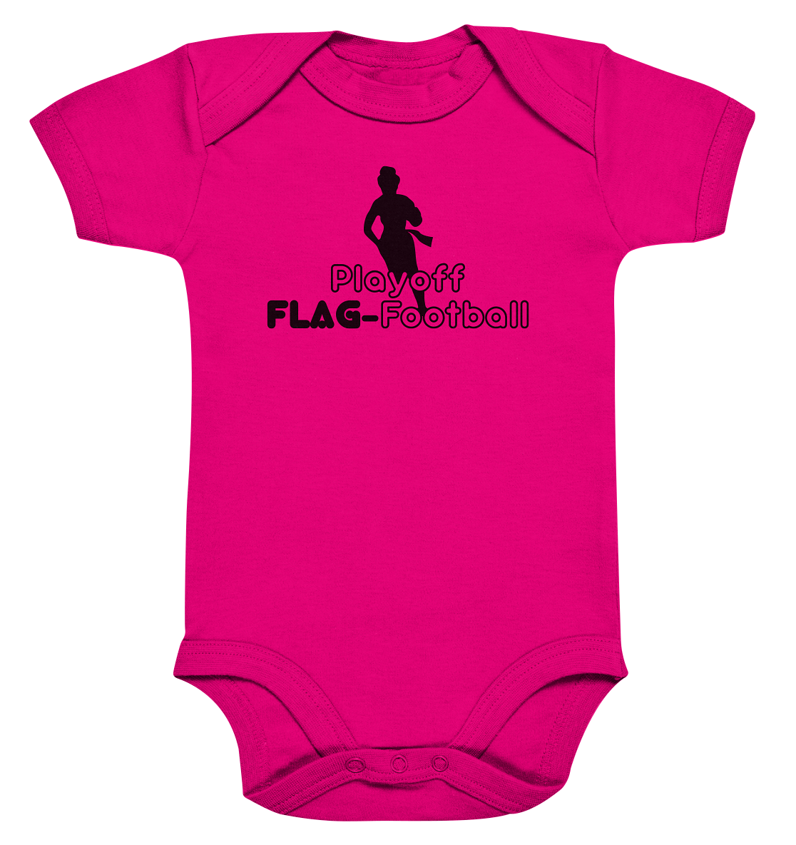Playoff Flag Football  Women black  - Organic Baby Bodysuite