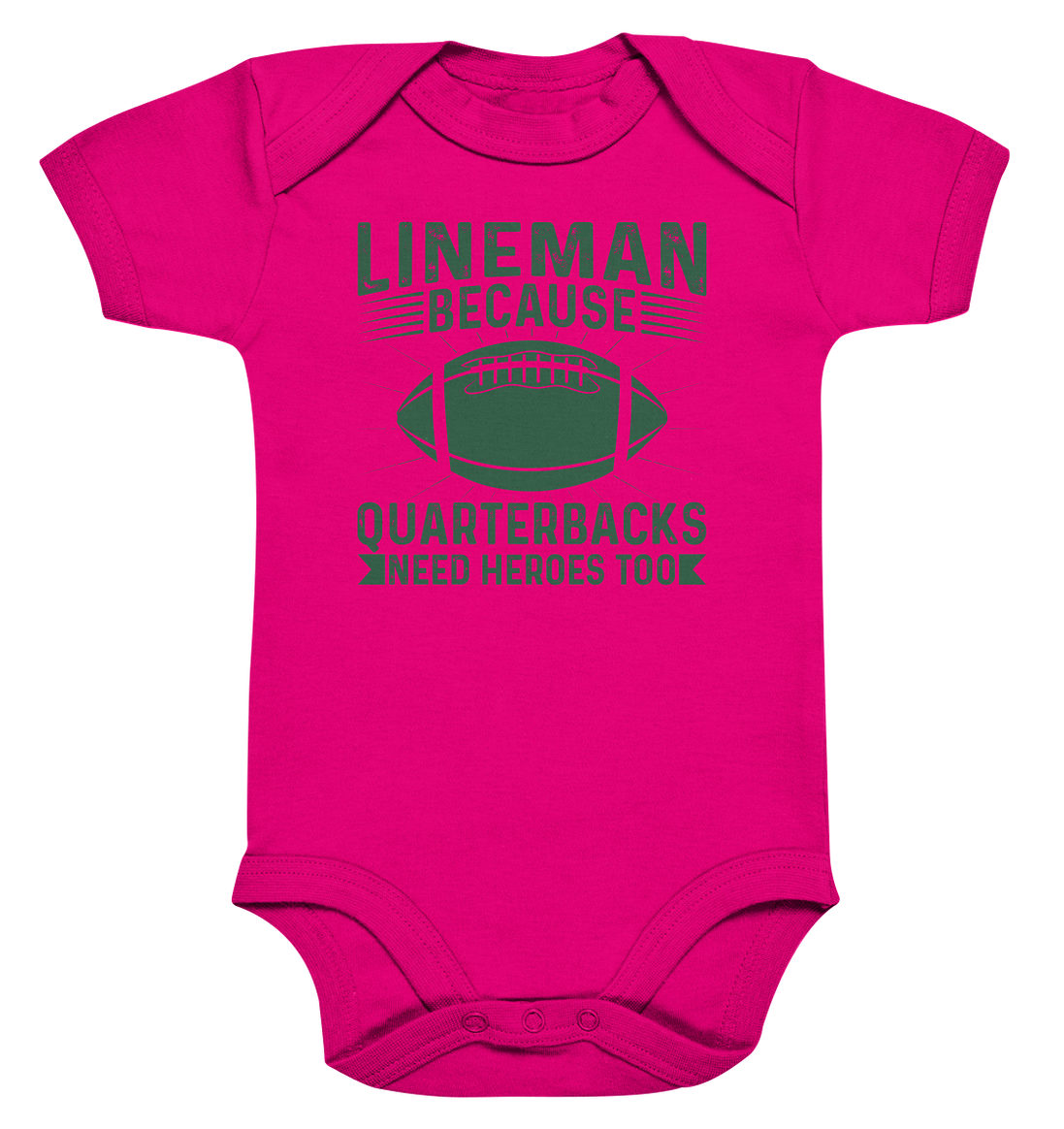 Lineman Heroes Green - Organic Baby Bodysuite