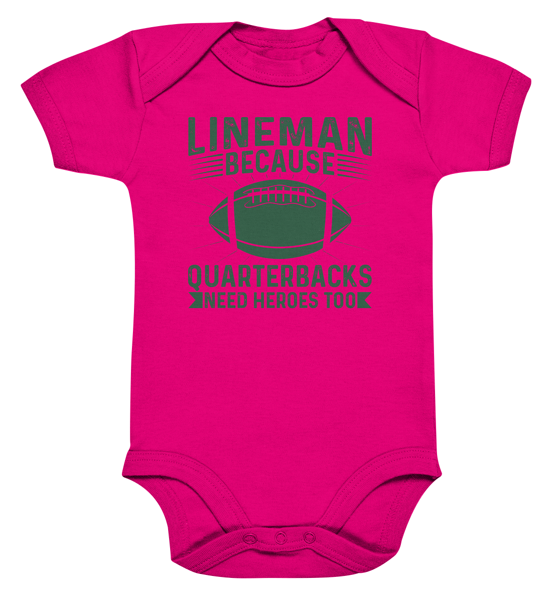 Lineman Heroes Green - Organic Baby Bodysuite