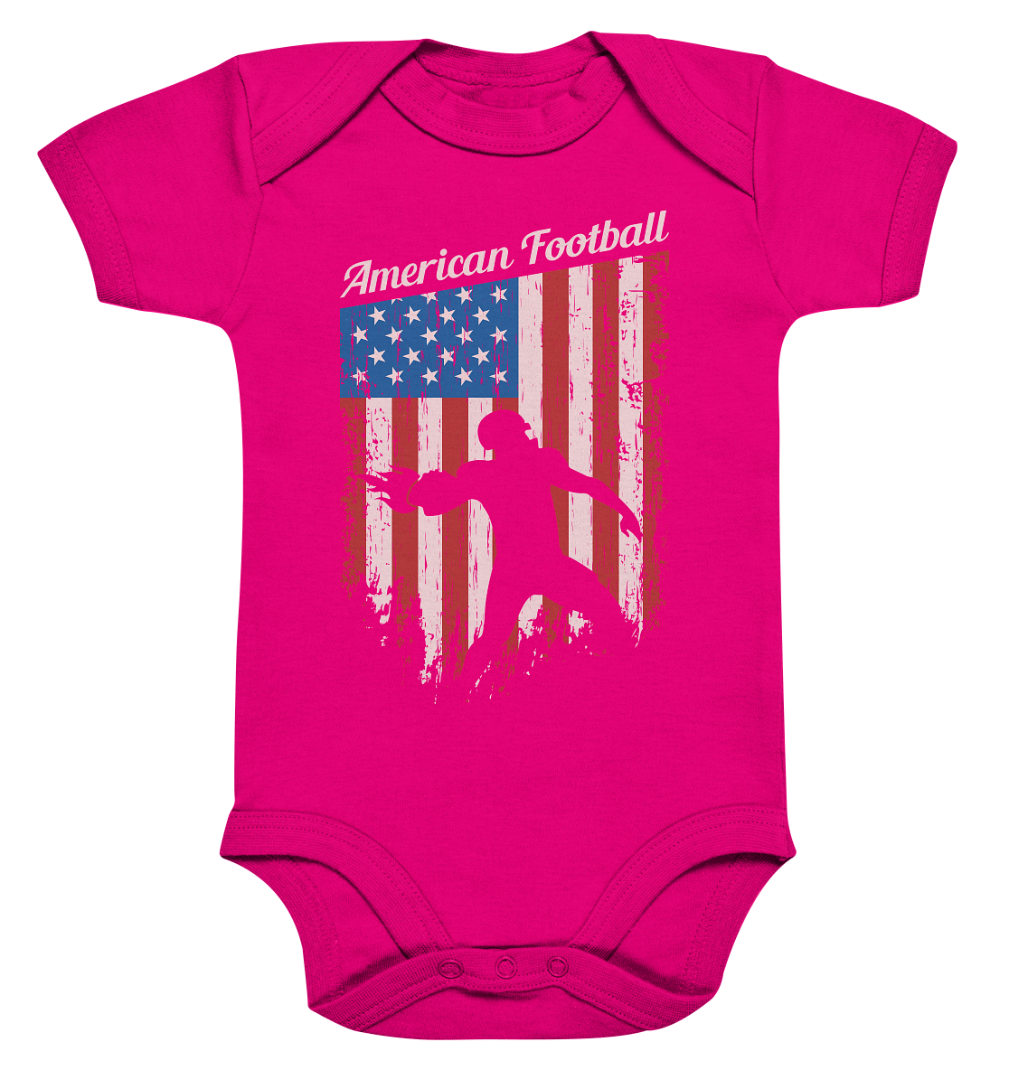 American Football Banner - Organic Baby Bodysuite