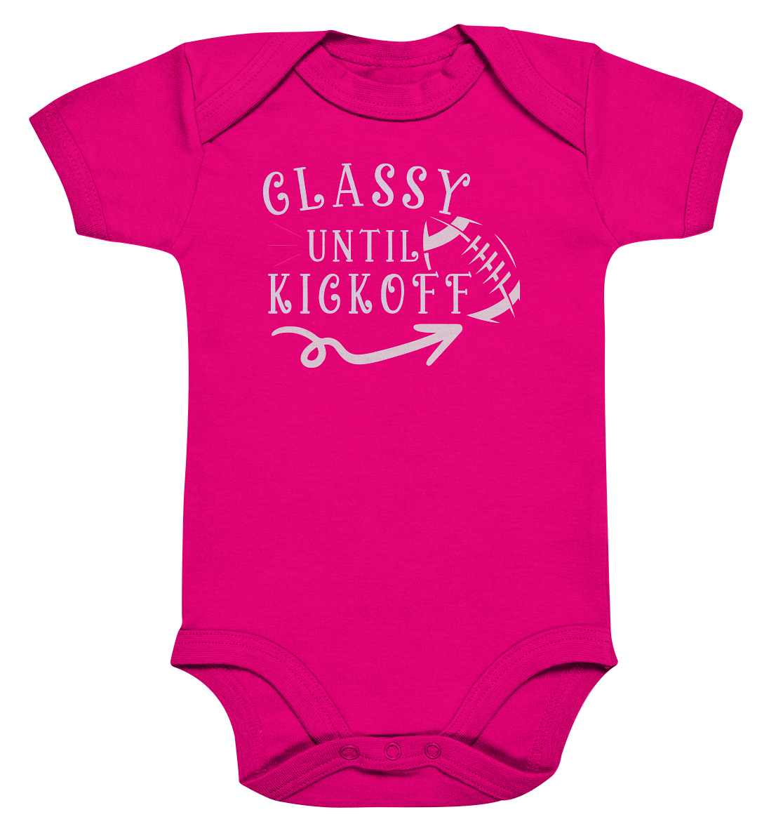 Glassy until Kick Off  - Organic Baby Bodysuite