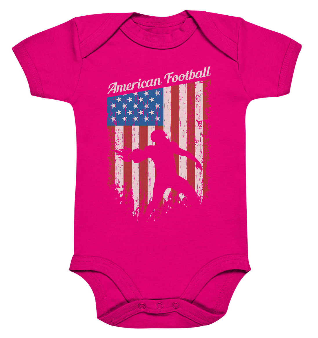 American Football Banner - Organic Baby Bodysuite