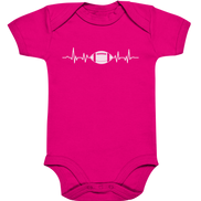 Football Heartbeat - Organic Baby Bodysuite