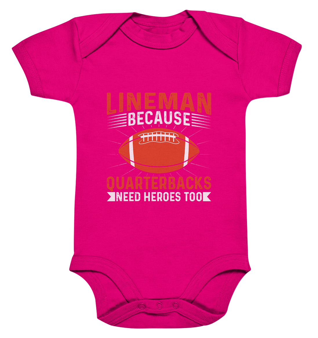 Lineman Quarterback Heroes - Organic Baby Bodysuite