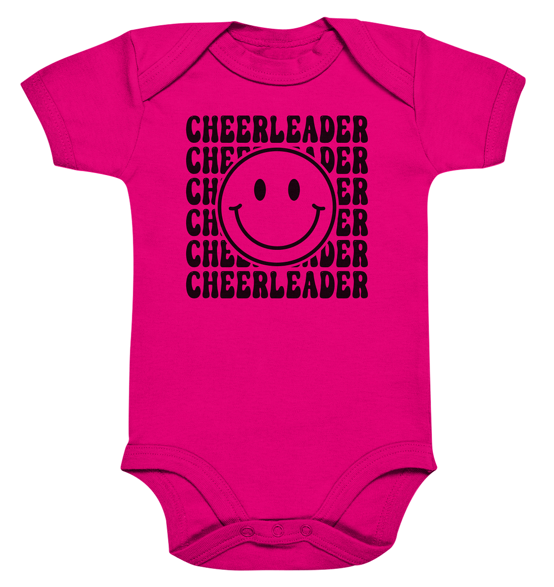 Cheerleader Smiley - Organic Baby Bodysuit