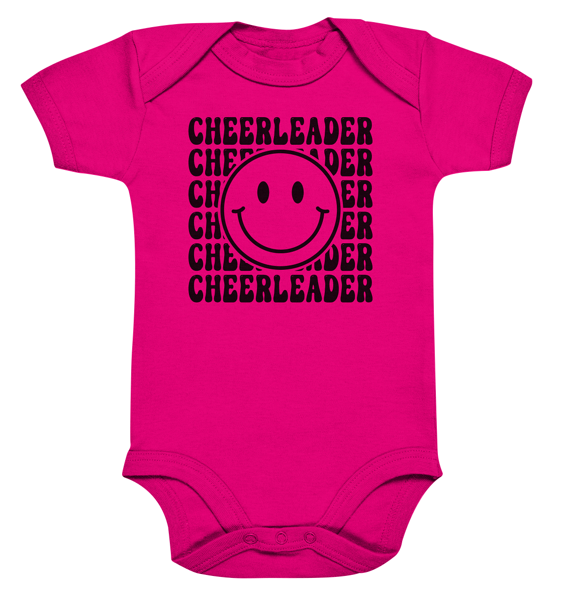 Cheerleader Smiley - Organic Baby Bodysuit