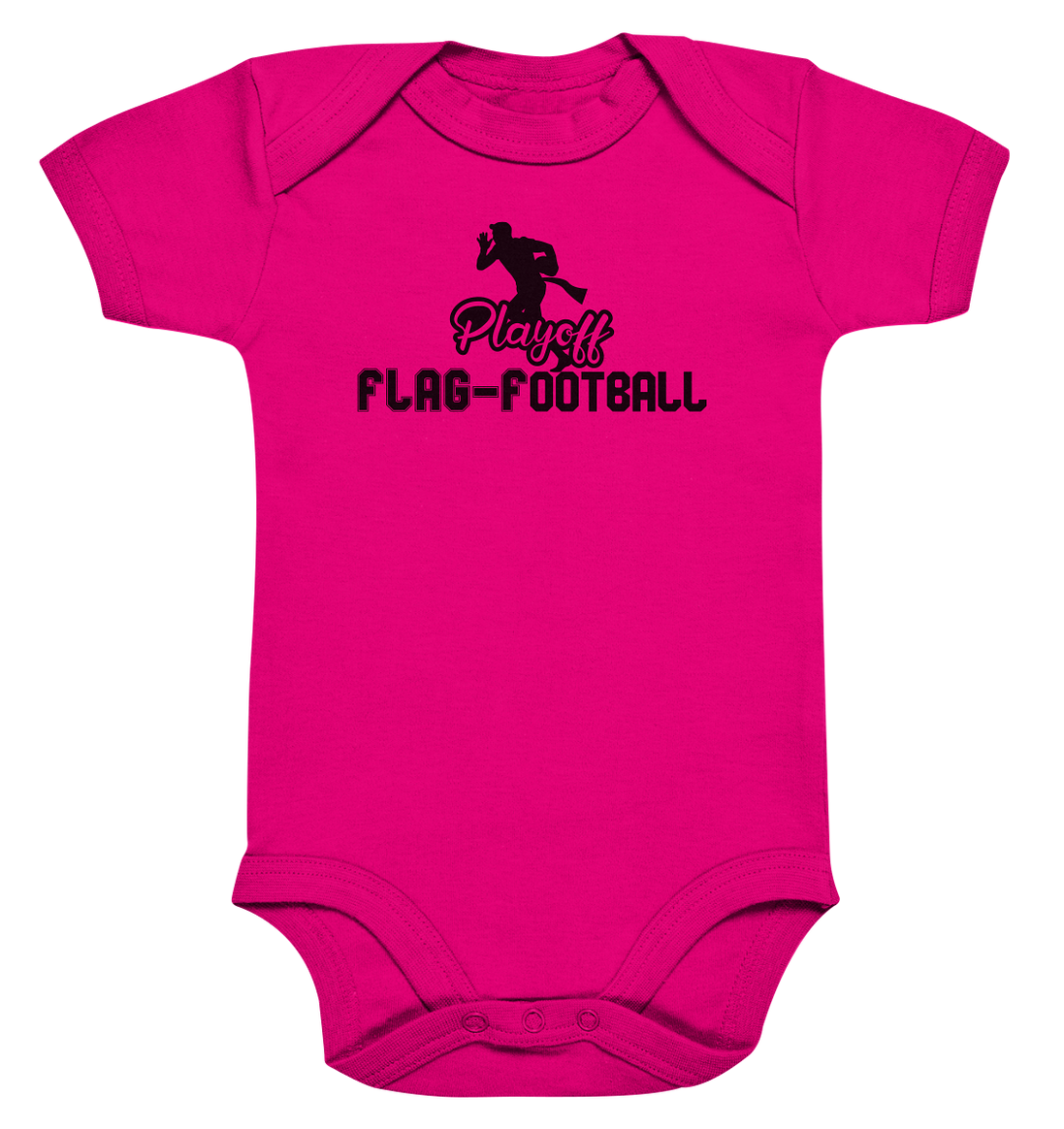 Playoff Flag Football Men Black - Organic Baby Bodysuit