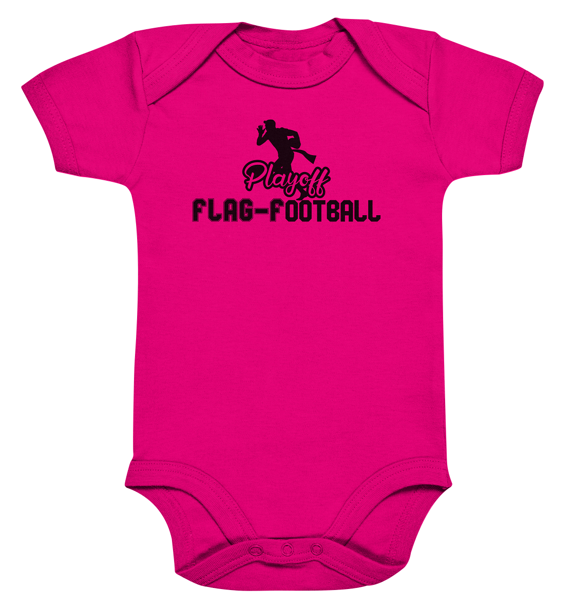 Playoff Flag Football Men Black - Organic Baby Bodysuit