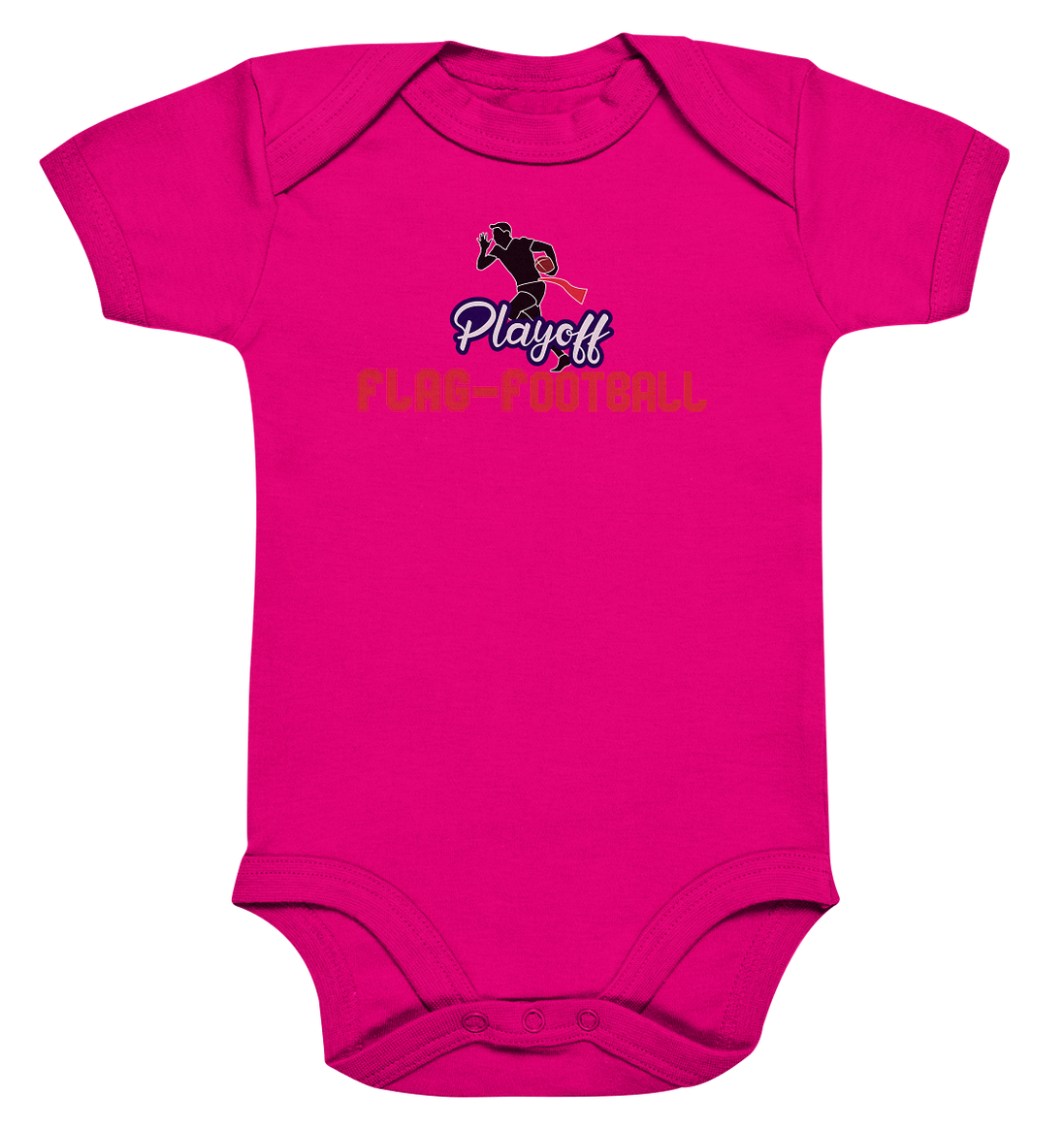 Playoff Flag Football  Men red - Organic Baby Bodysuite