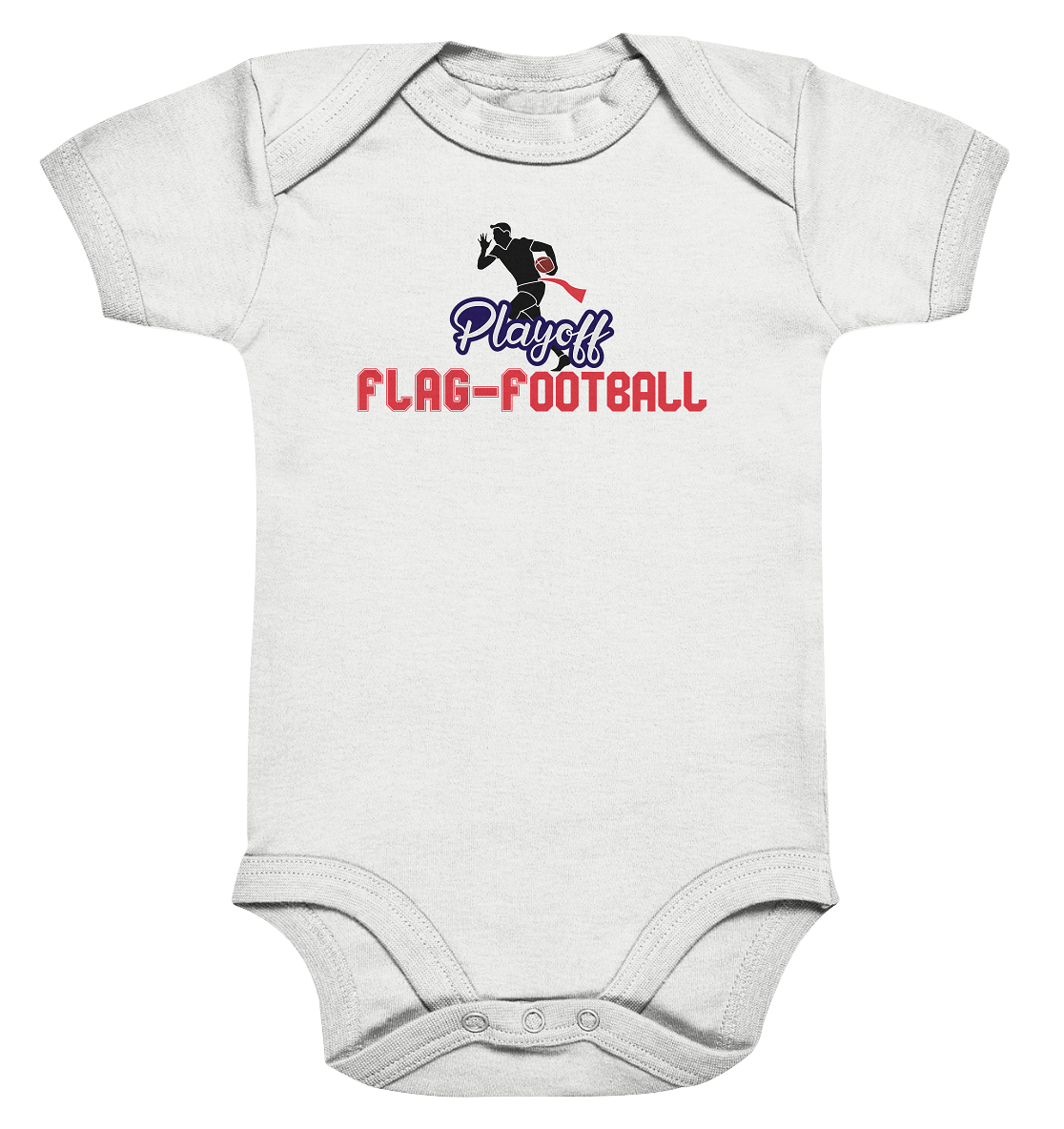 Playoff Flag Football  Men red - Organic Baby Bodysuite
