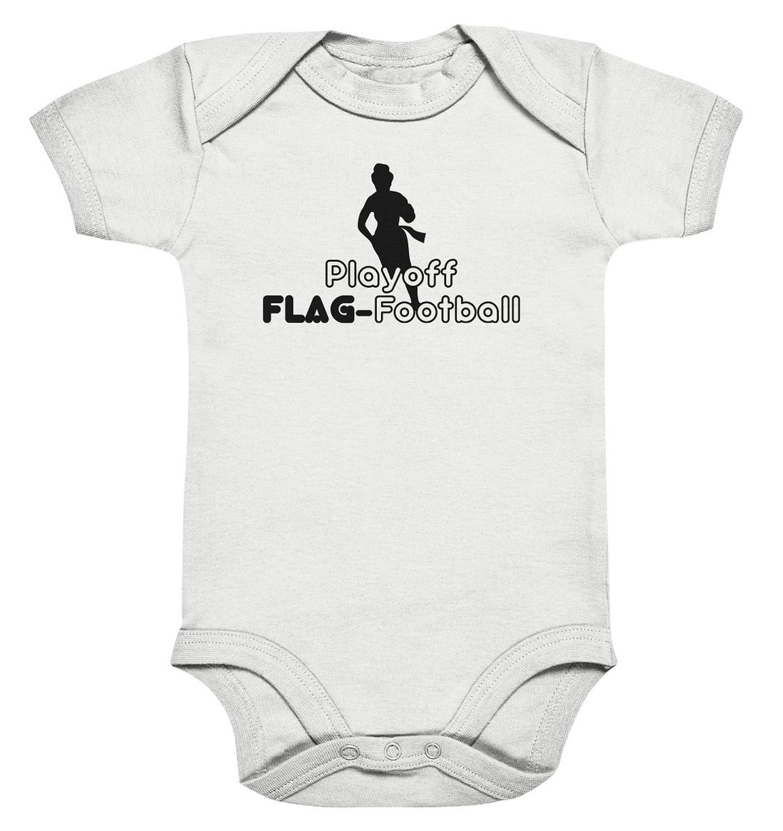 Playoff Flag Football  Women black  - Organic Baby Bodysuite