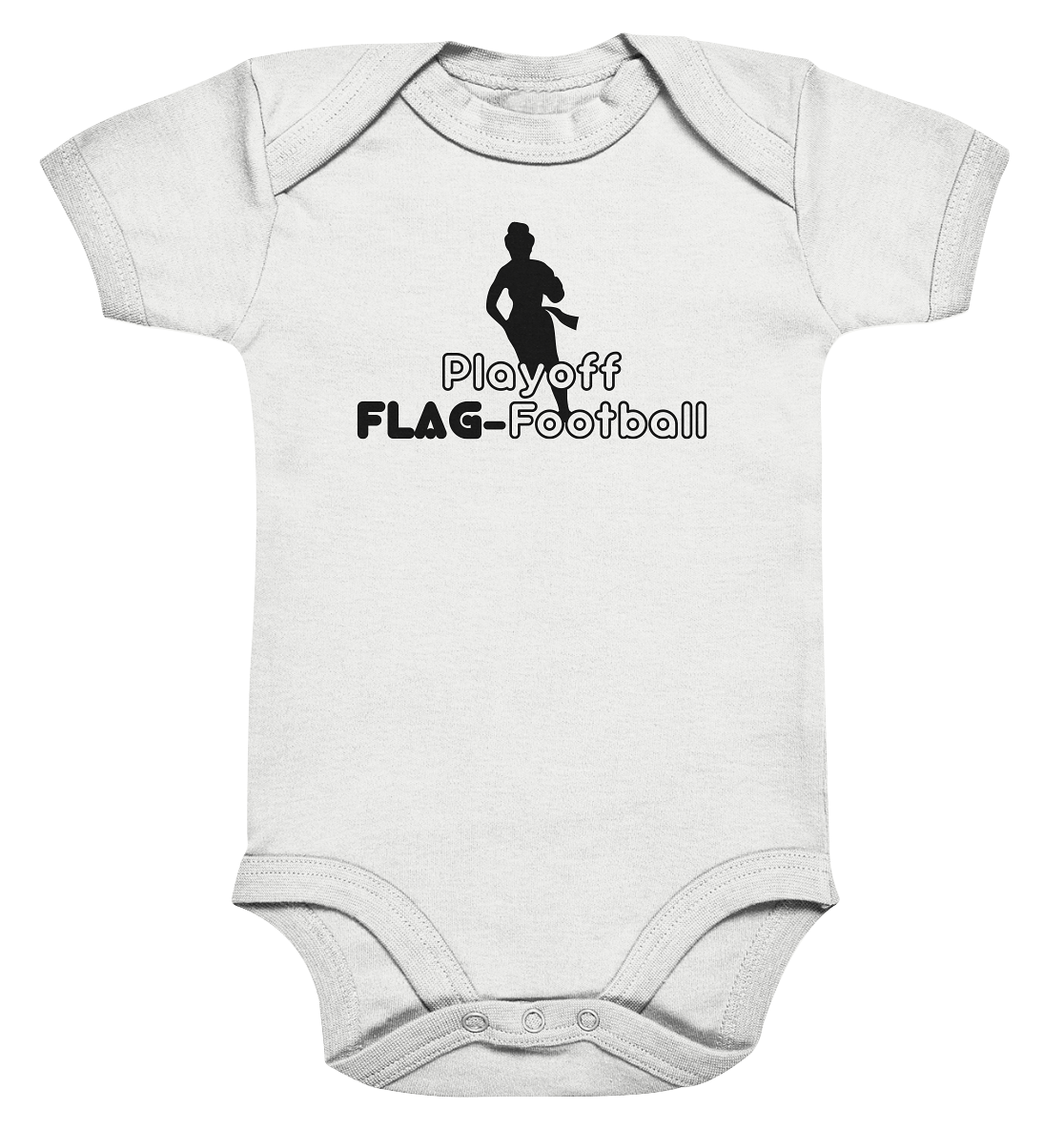 Playoff Flag Football  Women black  - Organic Baby Bodysuite