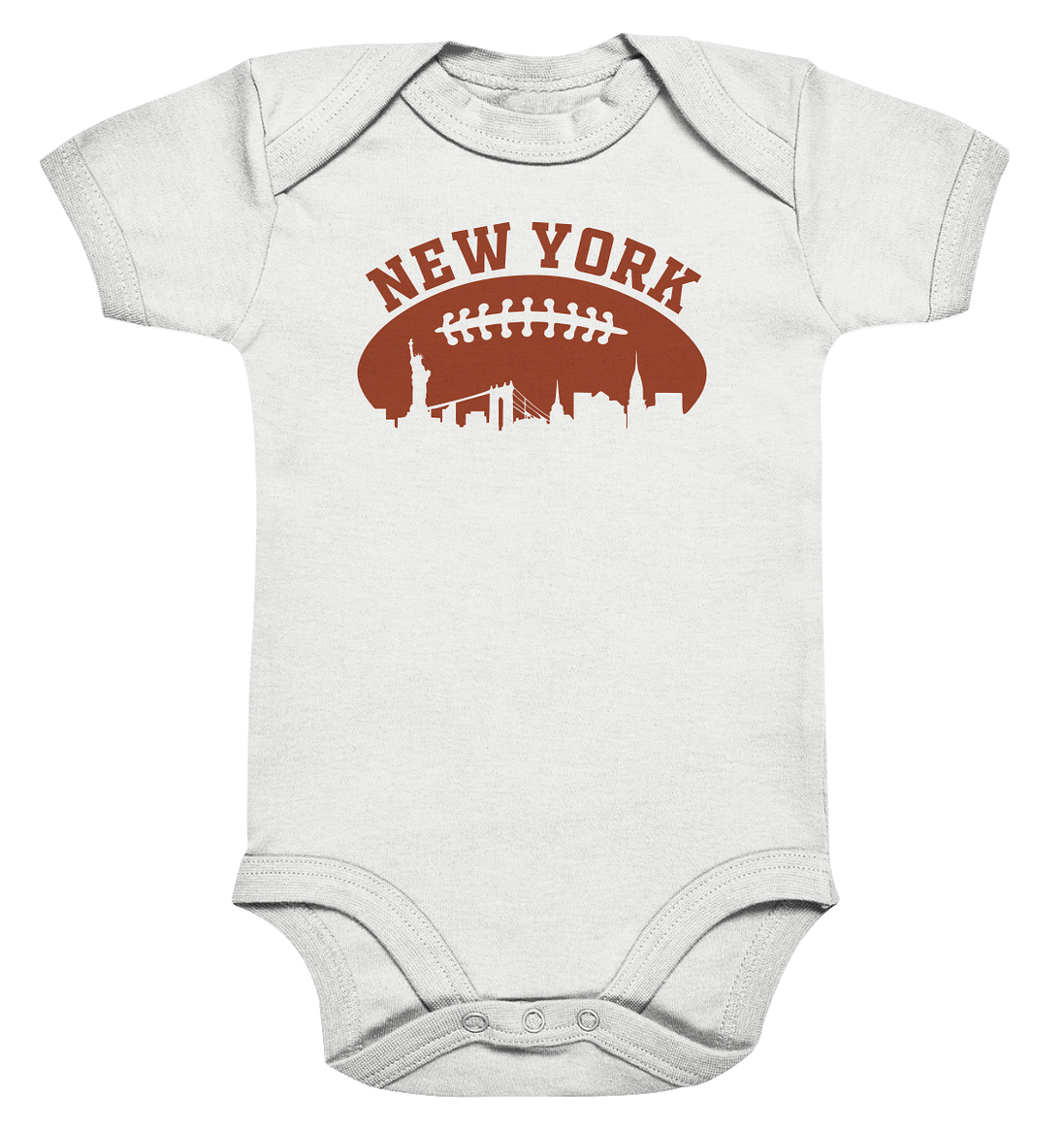 New York Football Silhoutte  - Organic Baby Bodysuite