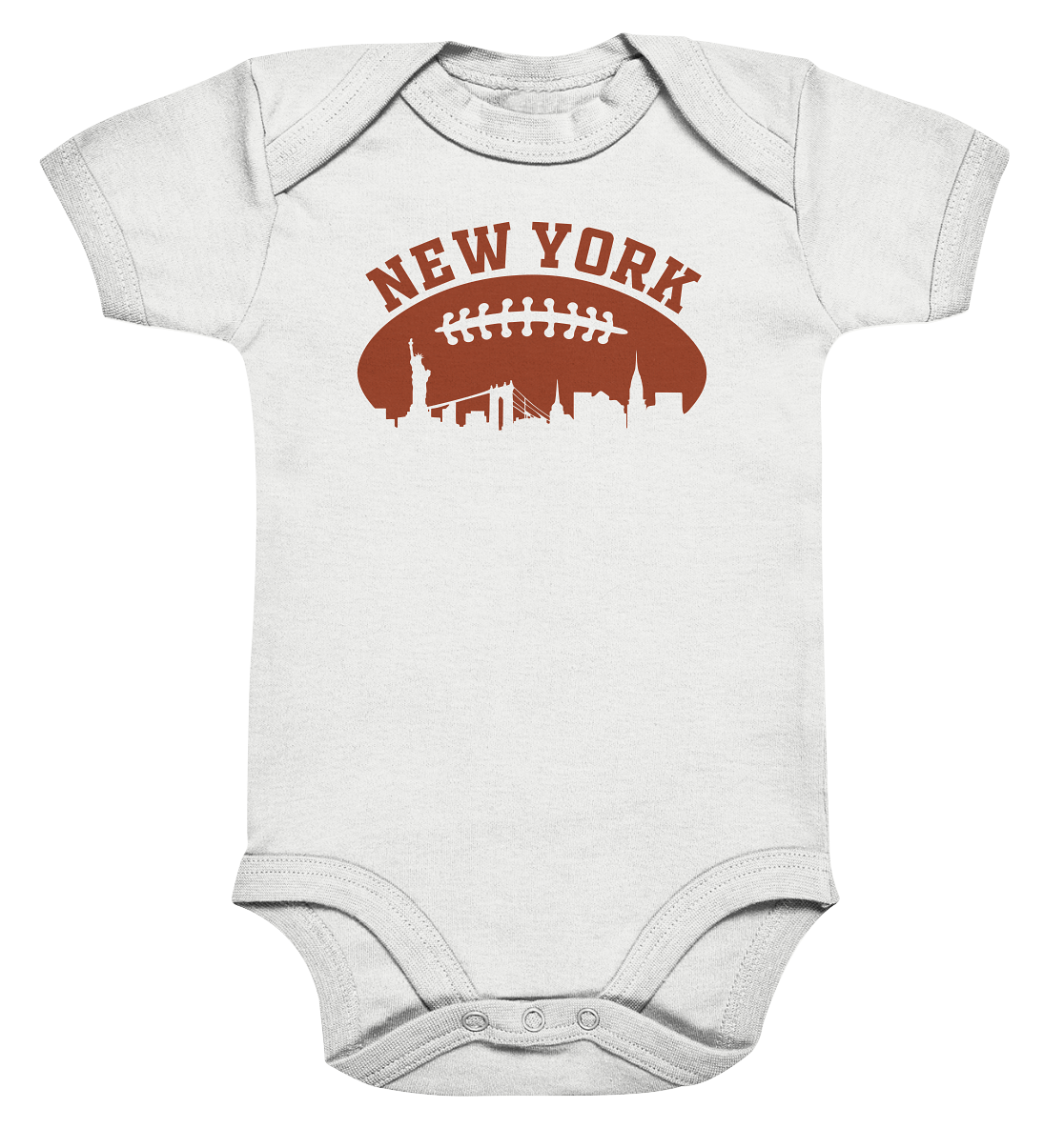 New York Football Silhoutte  - Organic Baby Bodysuite