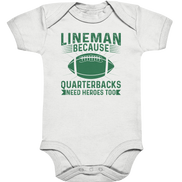 Lineman Heroes Green - Organic Baby Bodysuite