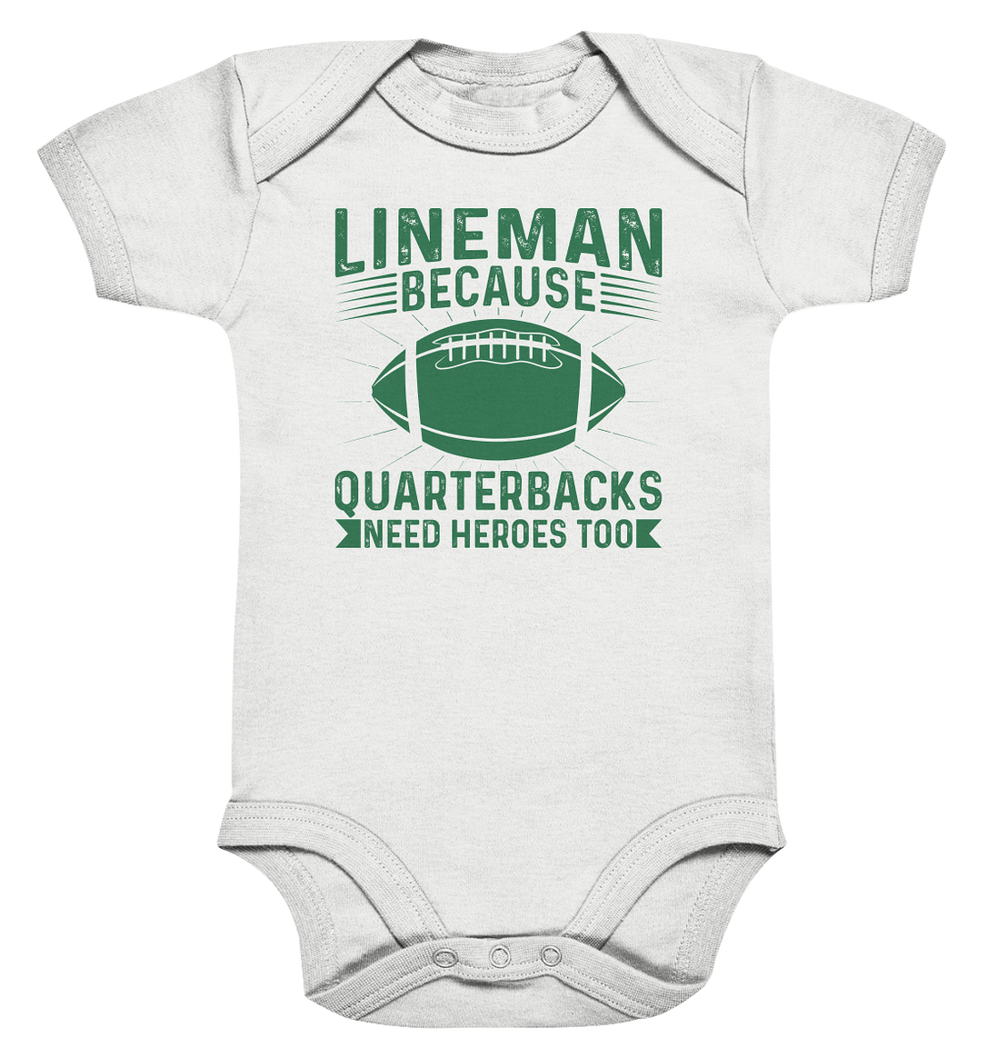 Lineman Heroes Green - Organic Baby Bodysuite