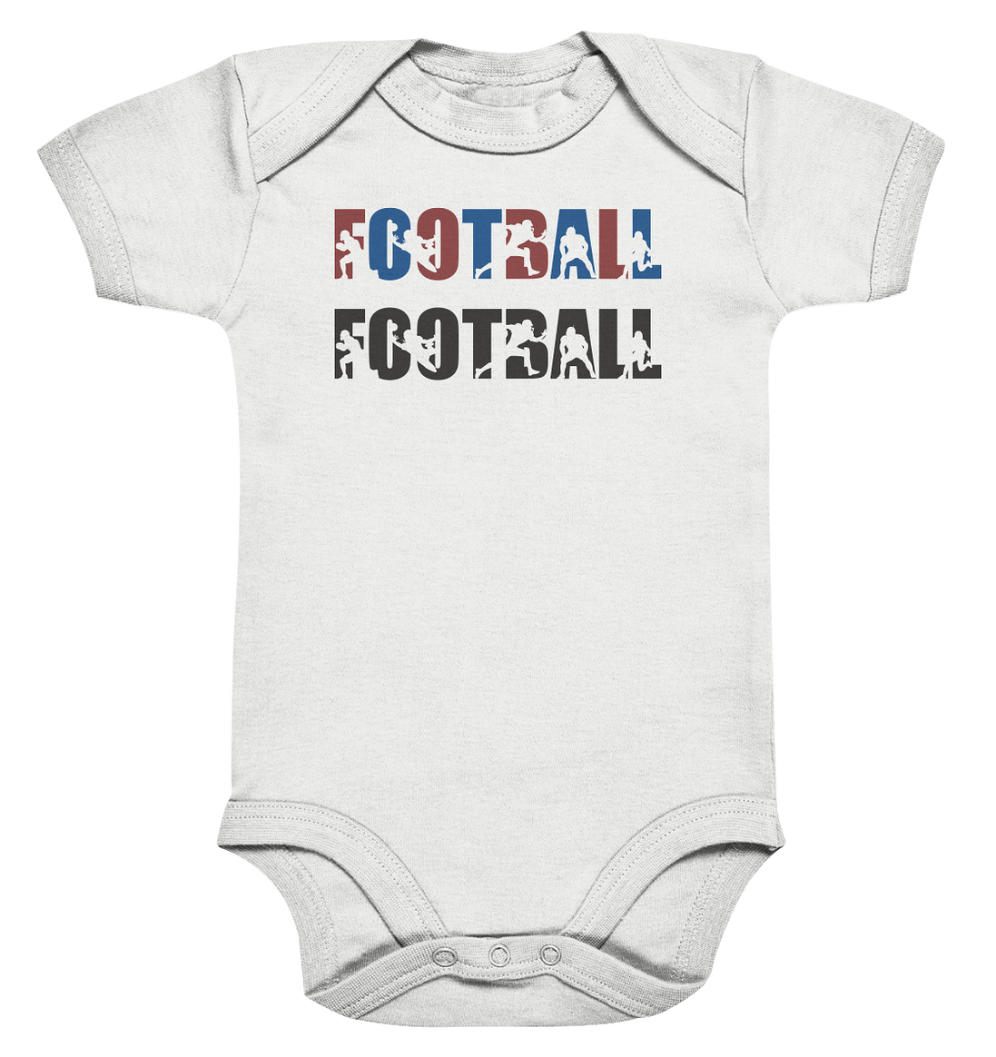 Football Silhouette - Organic Baby Bodysuite