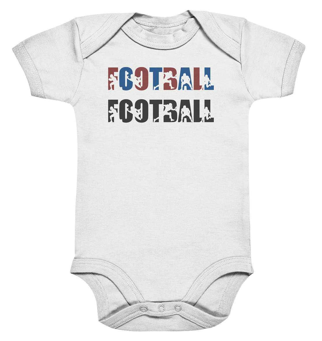 Football Silhouette - Organic Baby Bodysuite