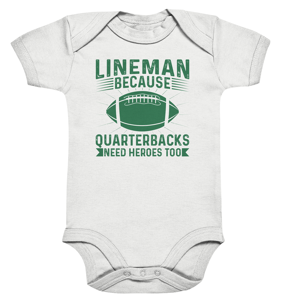 Lineman Heroes Green - Organic Baby Bodysuite