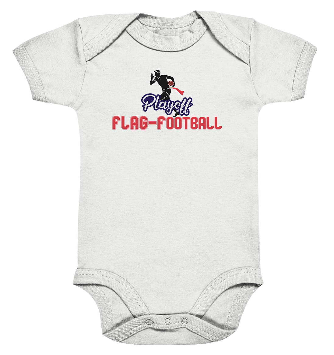 Playoff Flag Football  Men red - Organic Baby Bodysuite