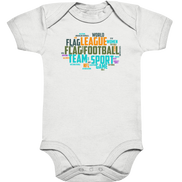 Flag Football Word Bubble - Organic Baby Bodysuite