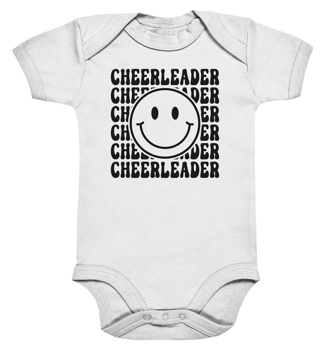 Cheerleader Smiley - Organic Baby Bodysuit