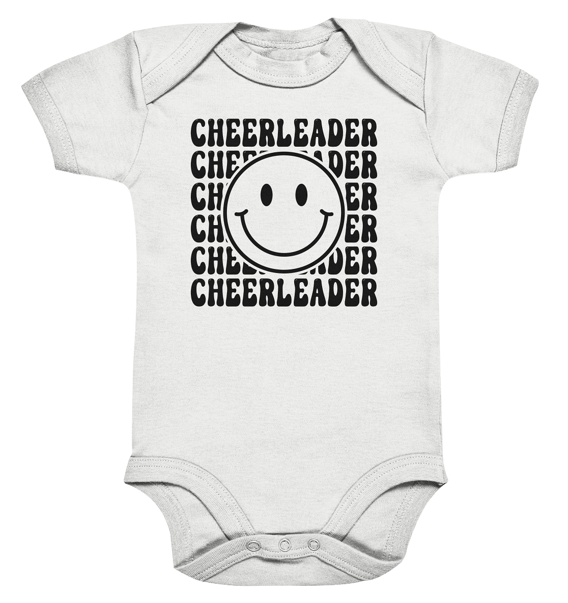 Cheerleader Smiley - Organic Baby Bodysuit