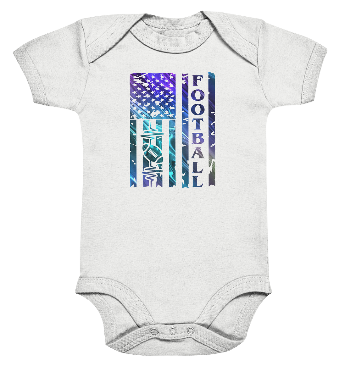 USA Football Flag  - Organic Baby Bodysuite