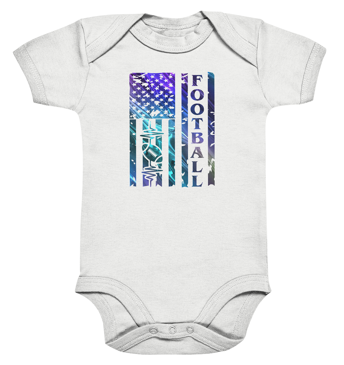 USA Football Flag  - Organic Baby Bodysuite