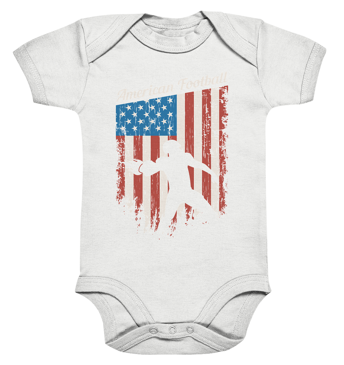 American Football Banner - Organic Baby Bodysuite