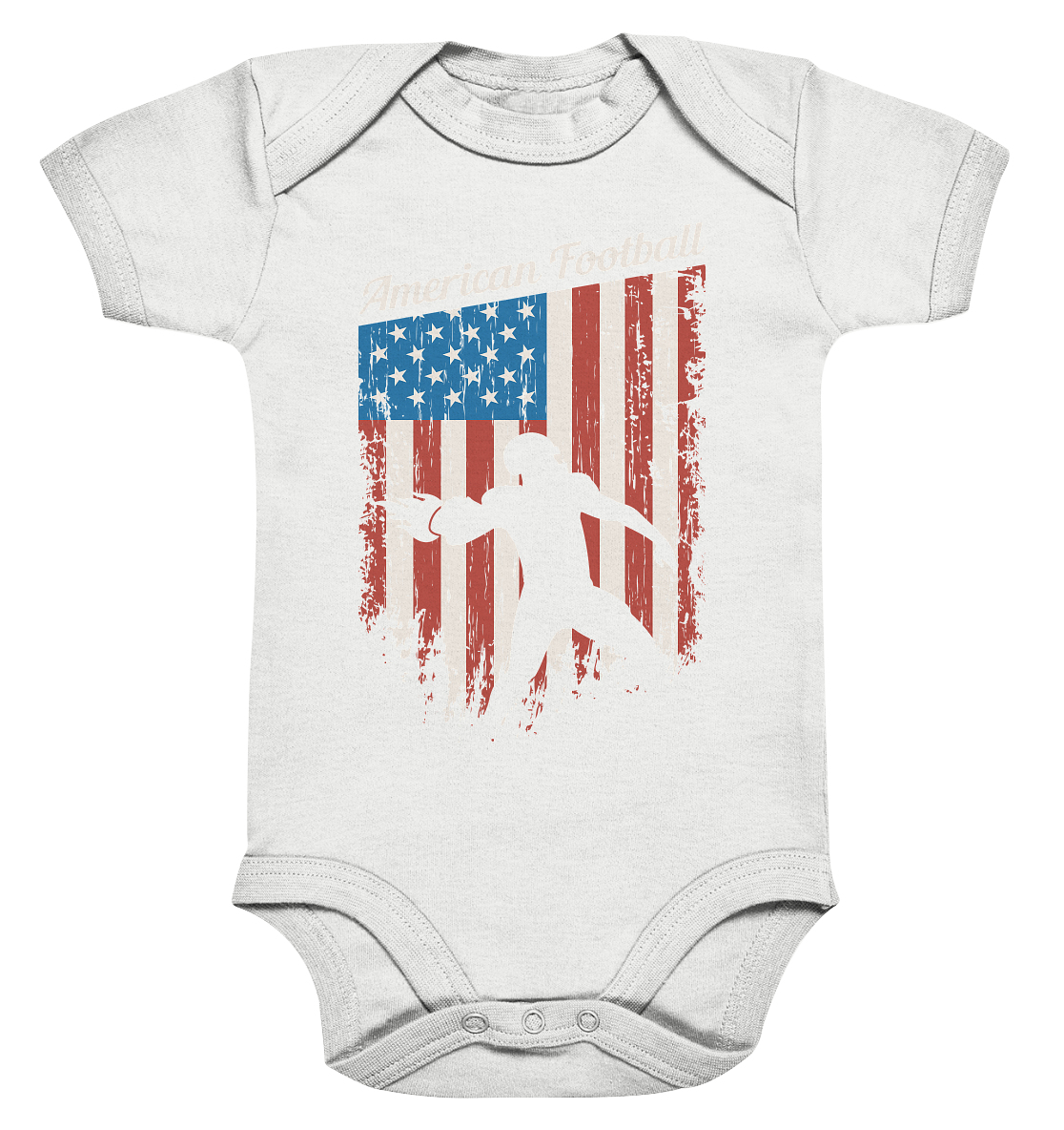 American Football Banner - Organic Baby Bodysuite