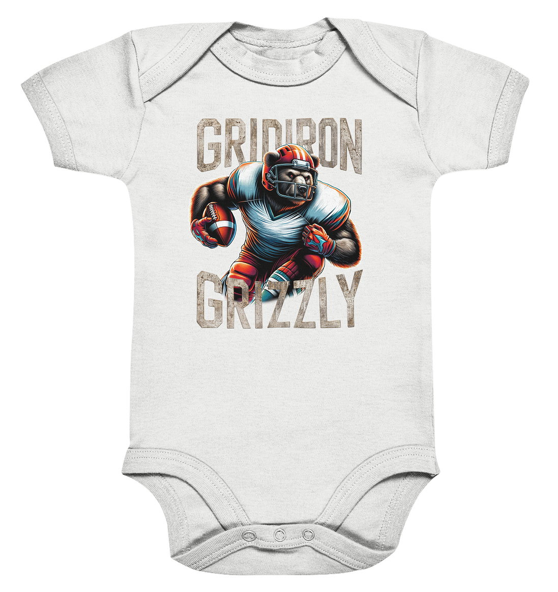 Gridiron Grizzly - Organic Baby Bodysuite