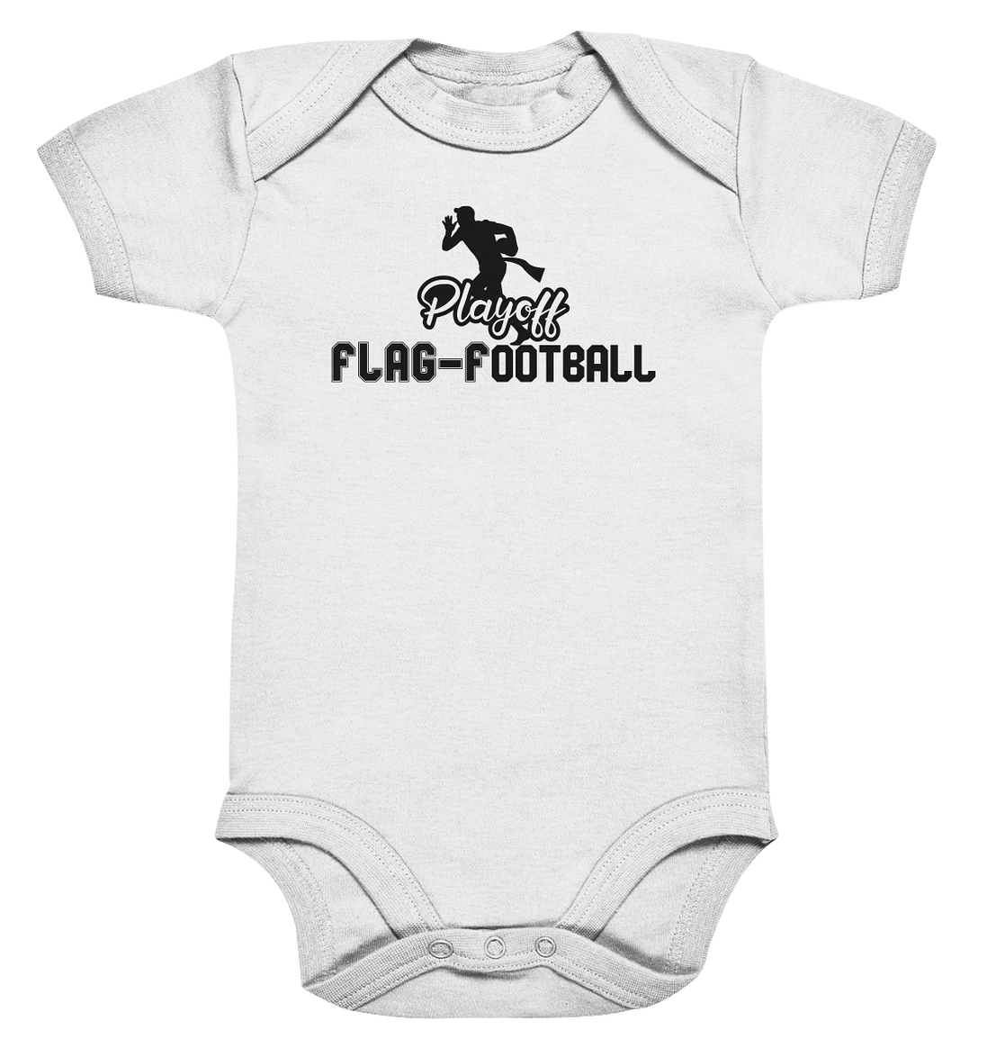Playoff Flag Football Men Black - Organic Baby Bodysuit