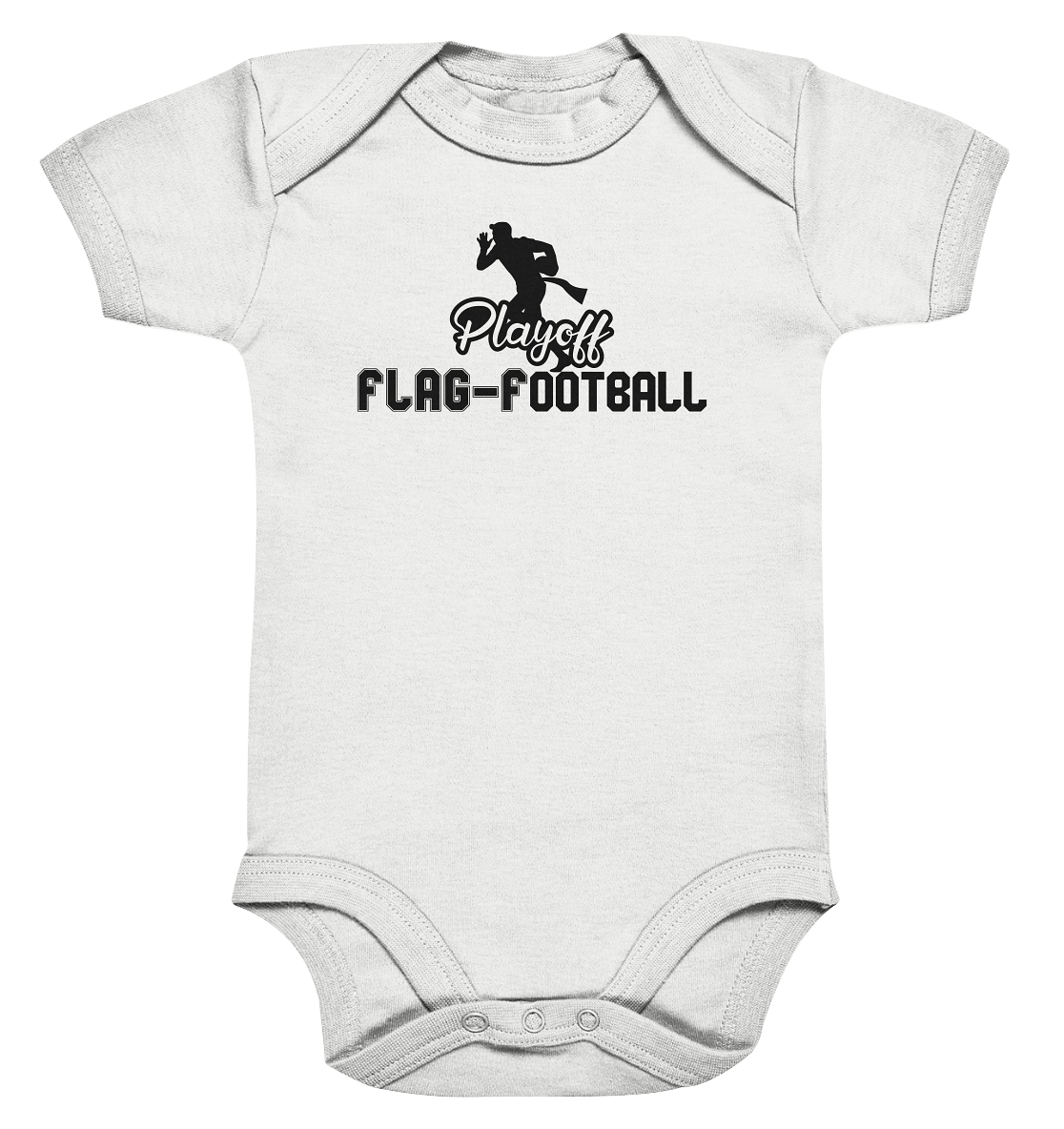 Playoff Flag Football Men Black - Organic Baby Bodysuit