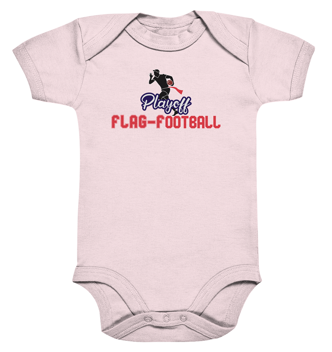 Playoff Flag Football  Men red - Organic Baby Bodysuite