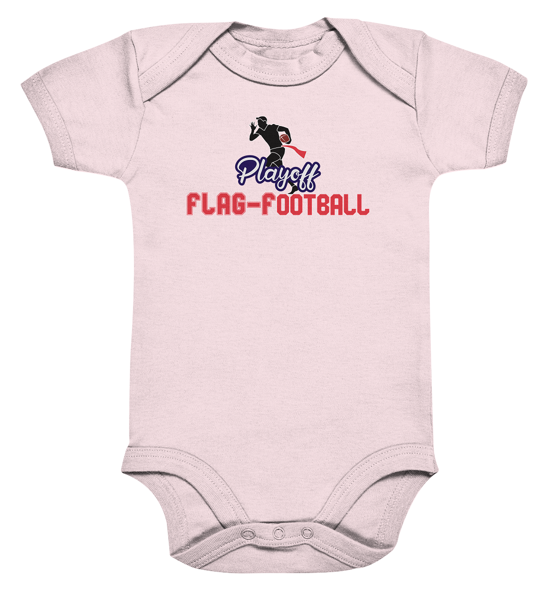 Playoff Flag Football  Men red - Organic Baby Bodysuite