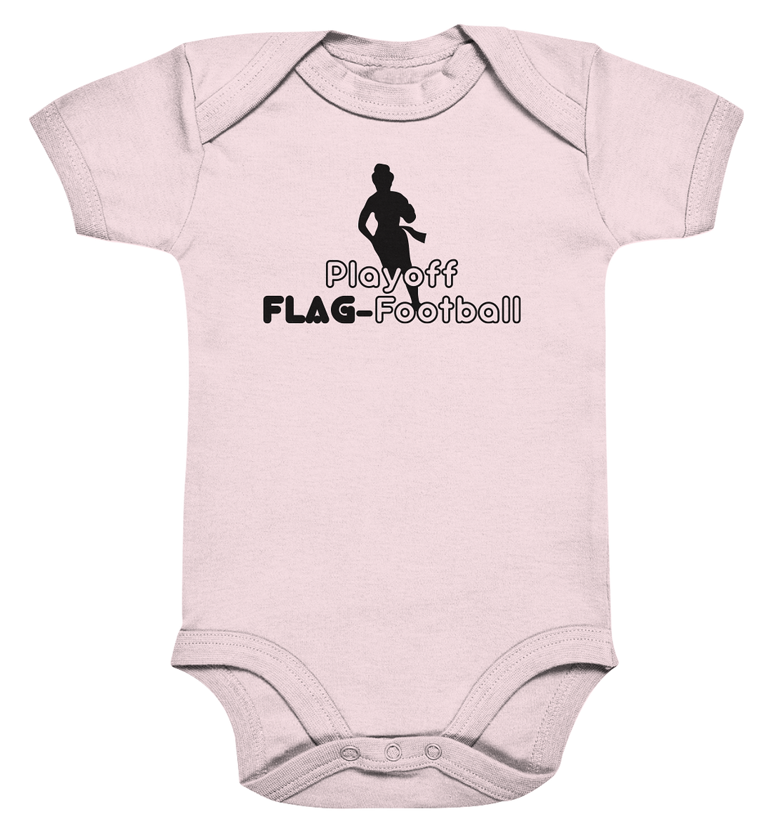 Playoff Flag Football  Women black  - Organic Baby Bodysuite
