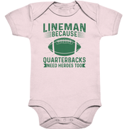 Lineman Heroes Green - Organic Baby Bodysuite