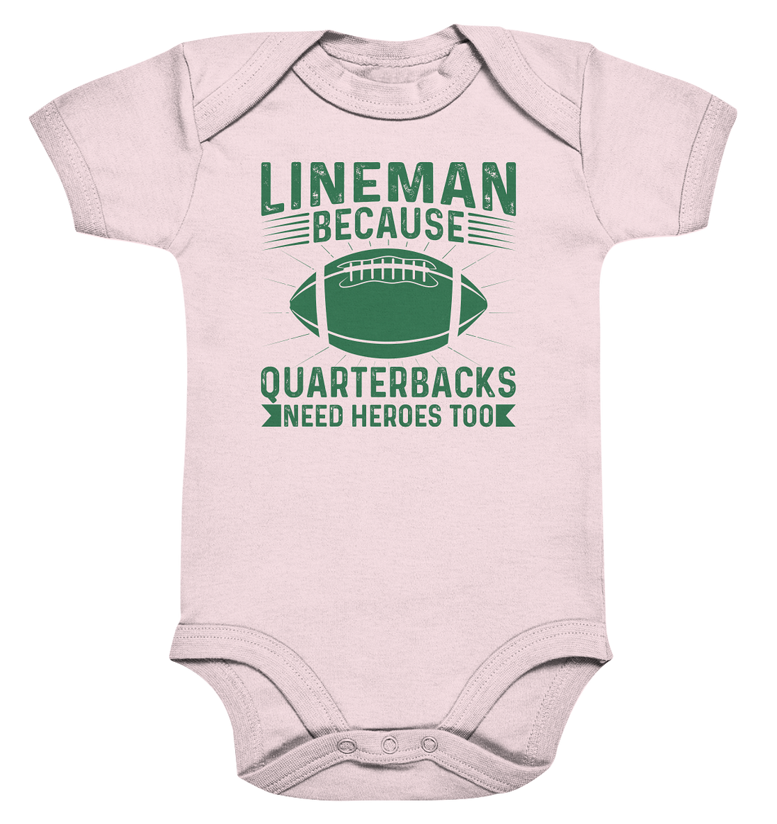 Lineman Heroes Green - Organic Baby Bodysuite