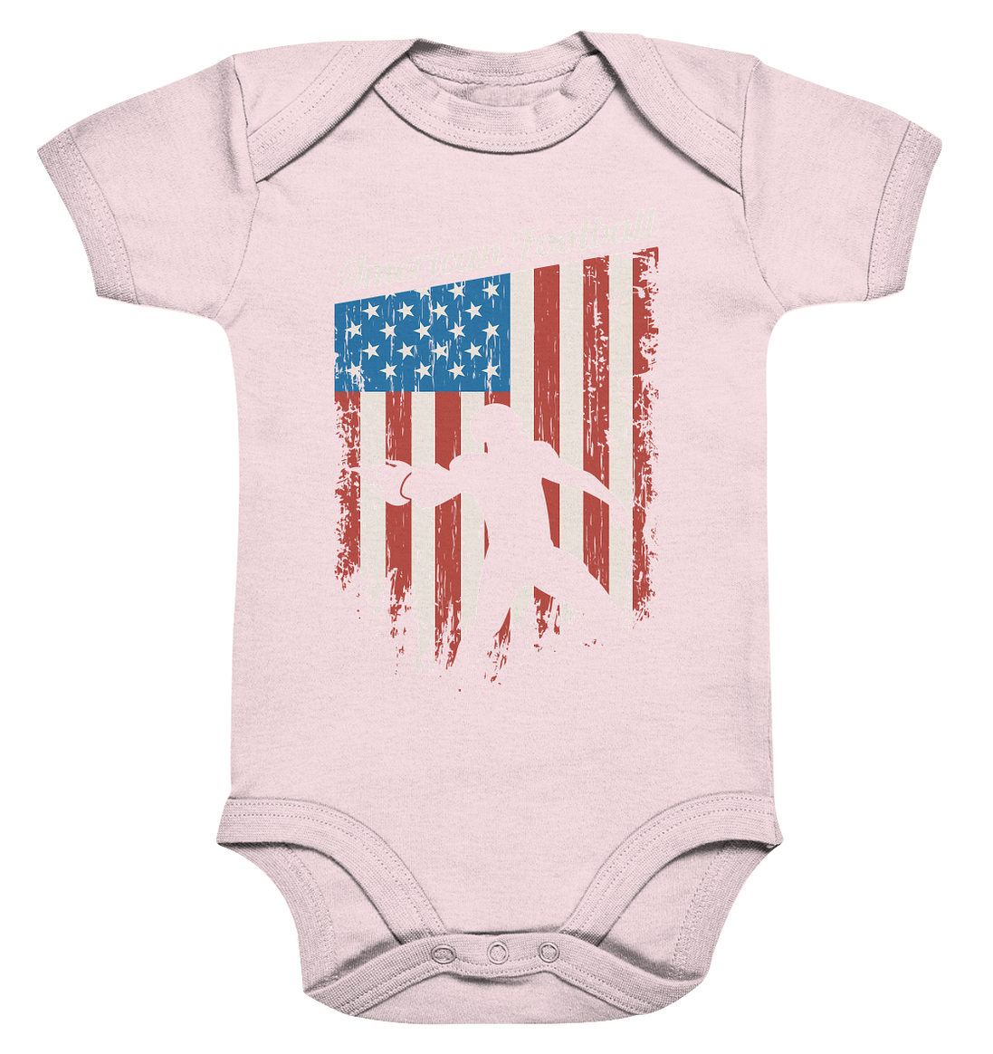 American Football Banner - Organic Baby Bodysuite