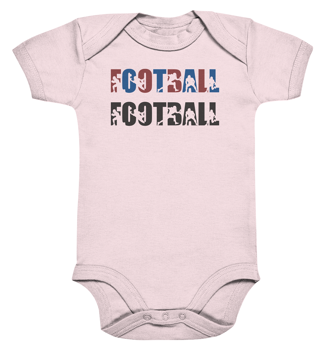 Football Silhouette - Organic Baby Bodysuite
