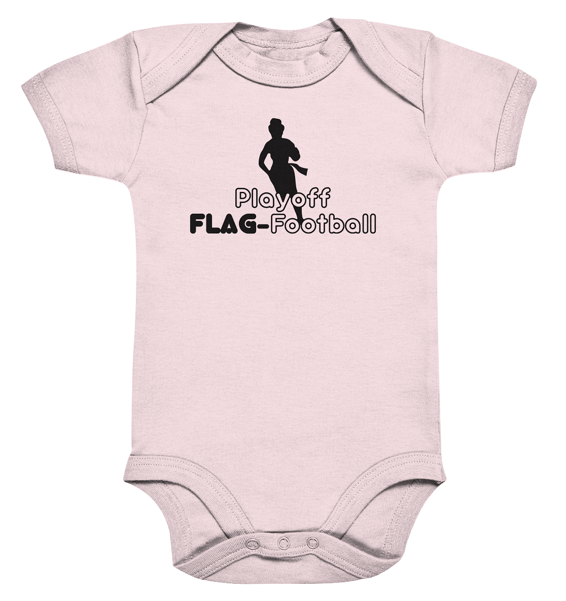 Playoff Flag Football  Women black  - Organic Baby Bodysuite