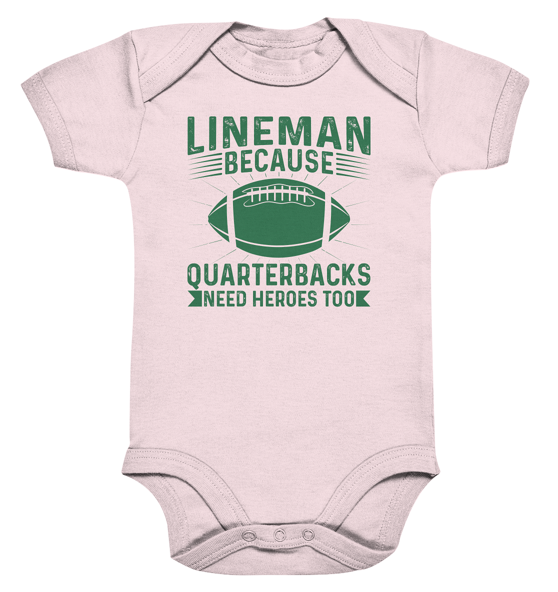 Lineman Heroes Green - Organic Baby Bodysuite