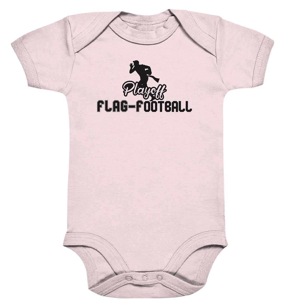 Playoff Flag Football Men Black - Organic Baby Bodysuit