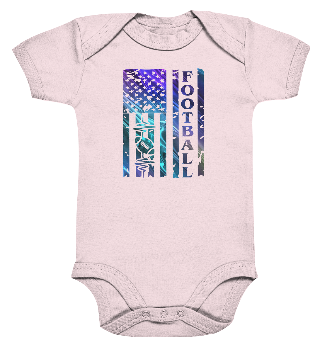 USA Football Flag  - Organic Baby Bodysuite