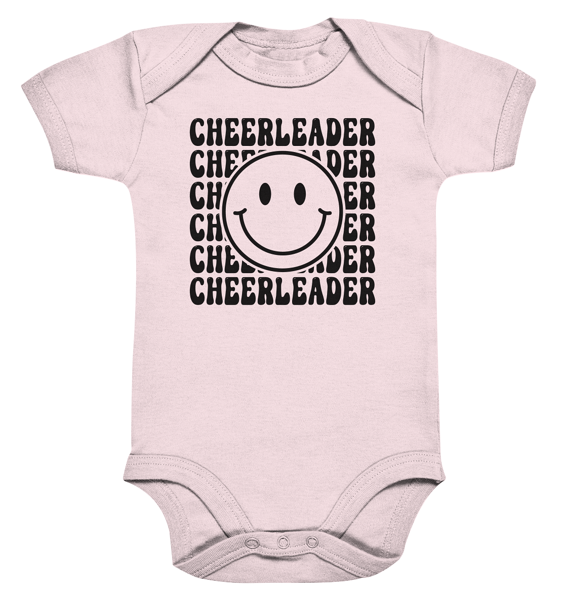 Cheerleader Smiley - Organic Baby Bodysuit