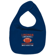 Lineman Quarterback Heroes - Organic Baby-Lätzchen